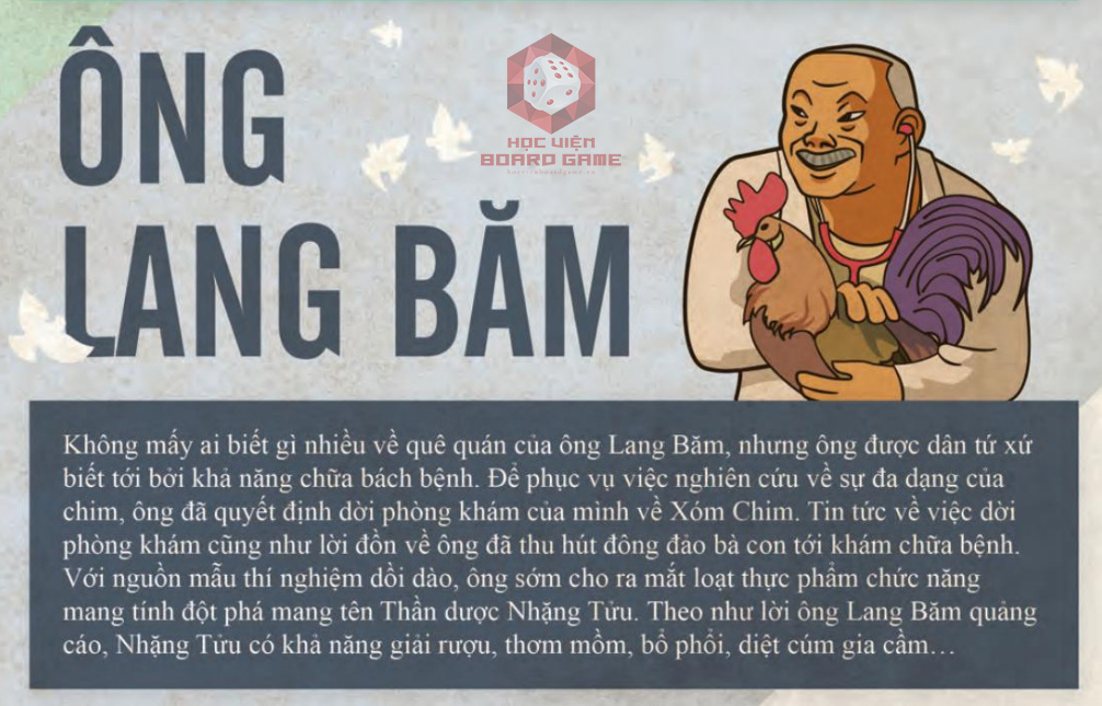 Đôi nét về nhân vật ông Lang Băm trong Board game Xóm Chim