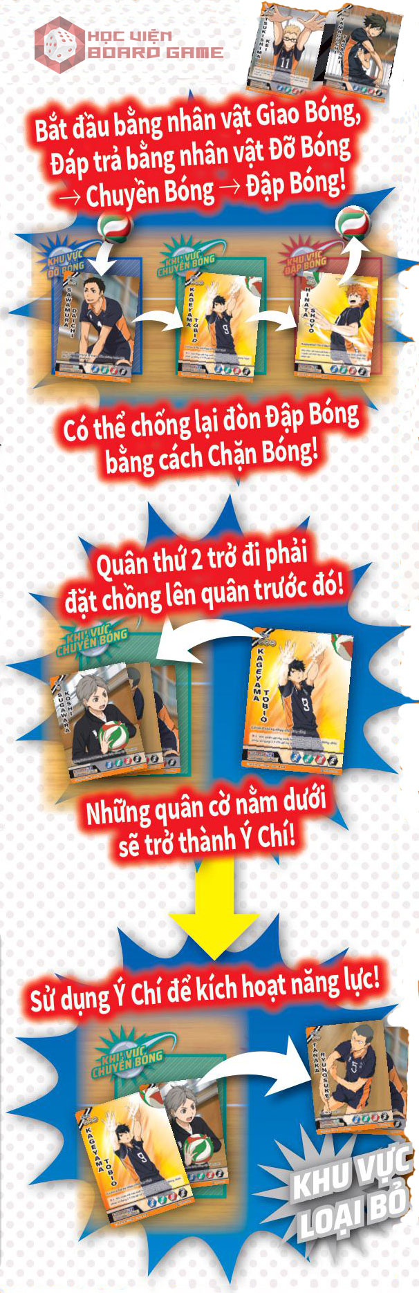 Hướng dẫn cách chơi boardgame Haikyu Volleyball Card Game